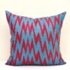 Red Blue Chevron Pillow