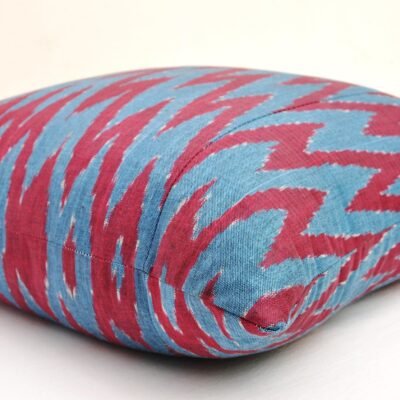 Alternative view of Red Blue Chevron Pillow
