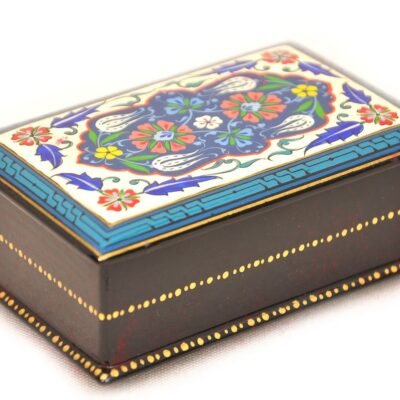 Alternative view of Ornate Blue Lacquer Jewelry Box