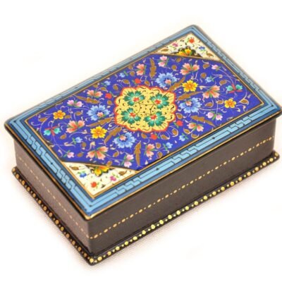 Decorative Oriental Blue Lacquer Box