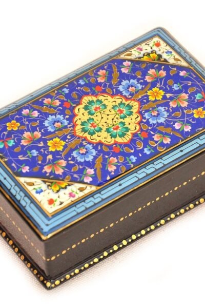 Decorative Oriental Blue Lacquer Box