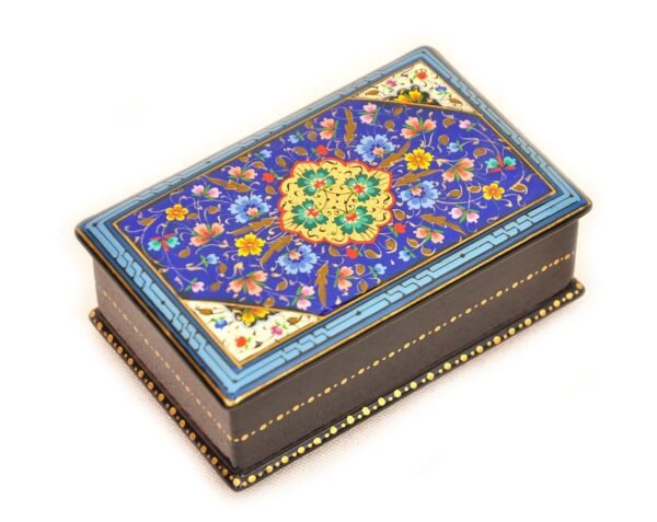 Decorative Oriental Blue Lacquer Box