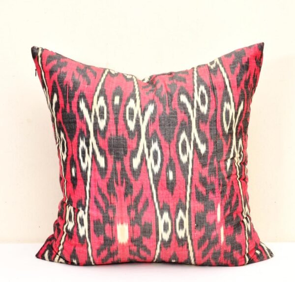 Indian Red Silk Pillow
