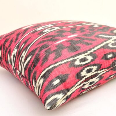 Alternative view of Indian Red Silk Pillow