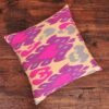 Pink Cherry Ikat Pillow