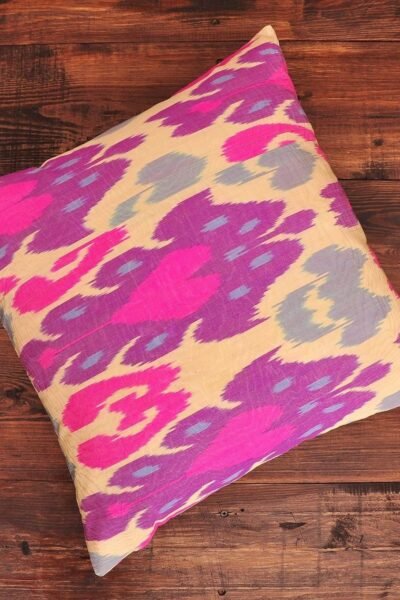 Pink Cherry Ikat Pillow