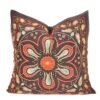 Black Pillow Suzani Embroidered Accent