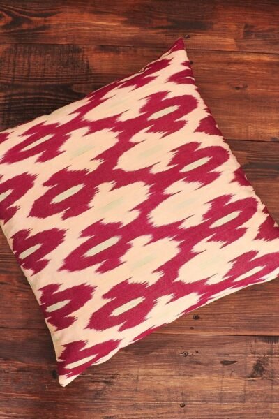 Red Jacquard Ikat Cushion