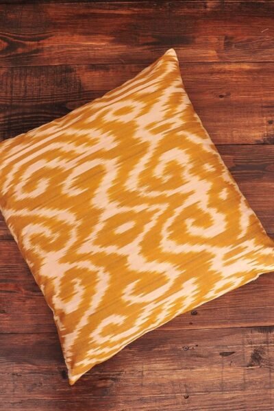 Goldy Damask Ikat Pillow