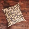 Pewter Cotton Damask Cushion