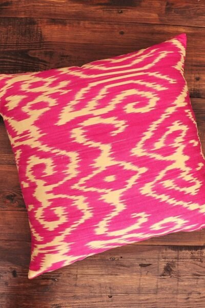 Oriental Motifs Ikat Cushion