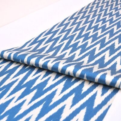 Alternative view of Sky Blue White Chevron Fabric Upholstery
