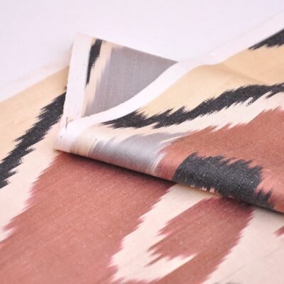 Alternative view of Coffee Ikat Fabric Handloom Textile