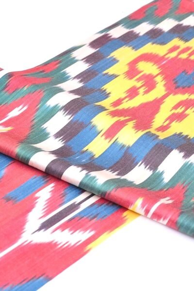 Eco Textile Silk Cotton Ikat Fabric