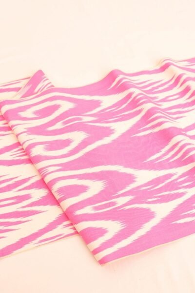 Silk Ikat Fabric Pink