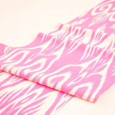 Alternative view of Silk Ikat Fabric Pink