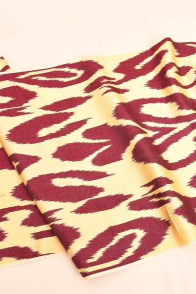 Silk Dark Indian Red Ikat