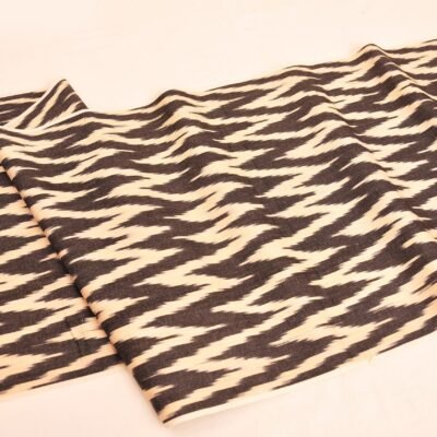 Alternative view of Black Chevron Ikat Fabric