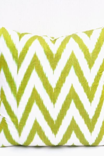 Chevron Pillow Olive White