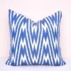 Blue Chevron Ikat Accent Pillow Case