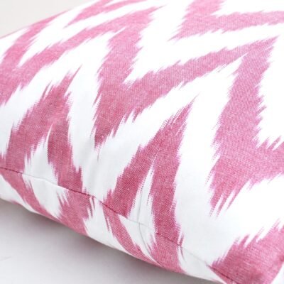 Alternative view of Ikat Cushion Cover Orchid Zigzag Adras