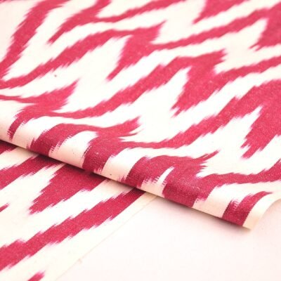 Alternative view of Lovely Red Chevron Cotton Fabric Wholesale