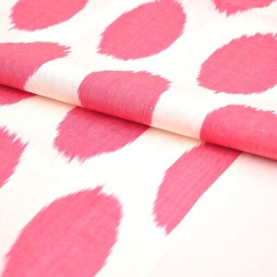 Alternative view of Red Polka Dot Ikat Textile Wholesale