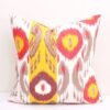 Uzbek Silk Ikat Cushion Cover