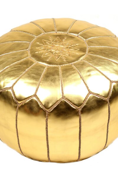 Moroccan Golden Pouffe