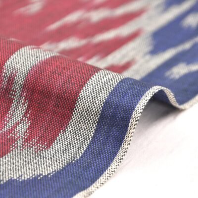 Alternative view of Cotton ikat fabric " Blue field"