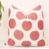 Red Polka dot pillow ikat
