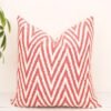 Red Chevron Decorative Pillow