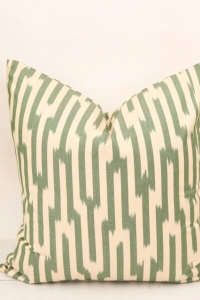 Striped Pattern Green Decor Pillow