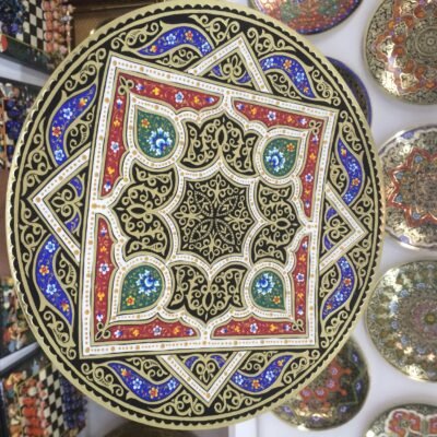 Handcrafted Brass Ornate Persian Tray