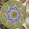 Brass Tray Plate Embossed Paisley Design