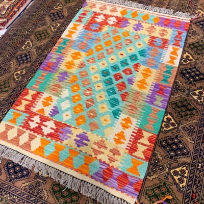 Alternative view of Bukhara Hand Made Colorful Rug