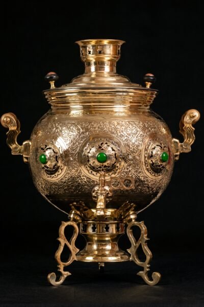 Hand Embossed Brass Tea Samovar