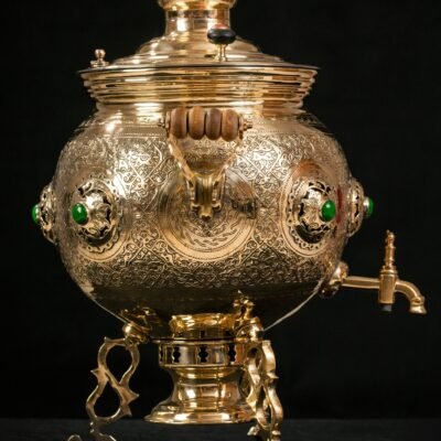 Alternative view of Hand Embossed Brass Tea Samovar
