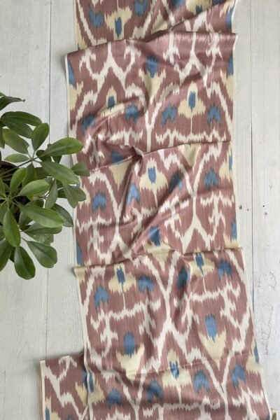 Organic Brown Ikat Fabric