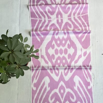 Thistle Purple Silk Ikat Fabric
