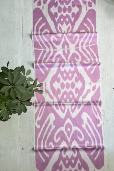 Thistle Purple Silk Ikat Fabric