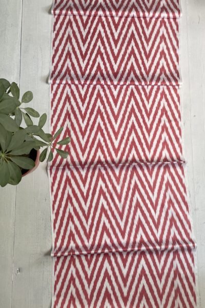 Red Chevron Ikat Fabric Wholesale