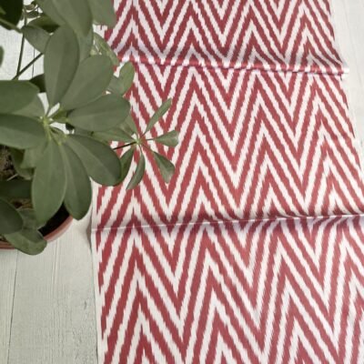 Alternative view of Red Chevron Ikat Fabric Wholesale