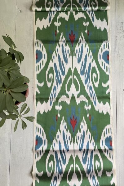 Green Ikat Adras Textile