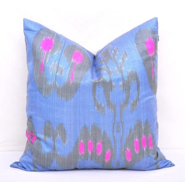 Palmette Silk Ikat Cushion