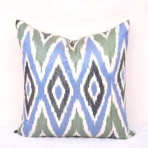 Blue Ikat Accent Cover