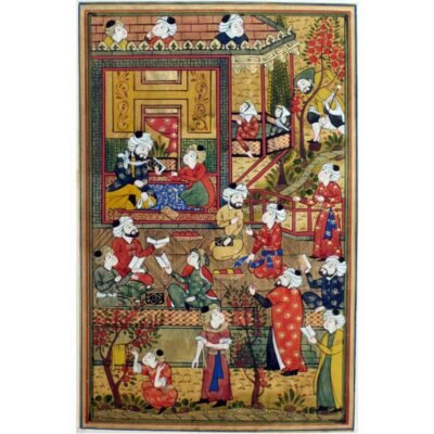 Miniature painting scene from Nizami's Khamseh