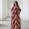 Chevron Ikat kaftan Orange