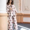 Light Brown IKAT Polka Dot Jacket