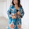 ROYAL BLUE IKAT KAFTAN